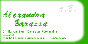 alexandra barassa business card